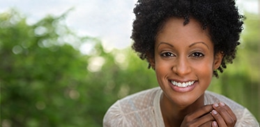 Smiling woman with beautiful teeth